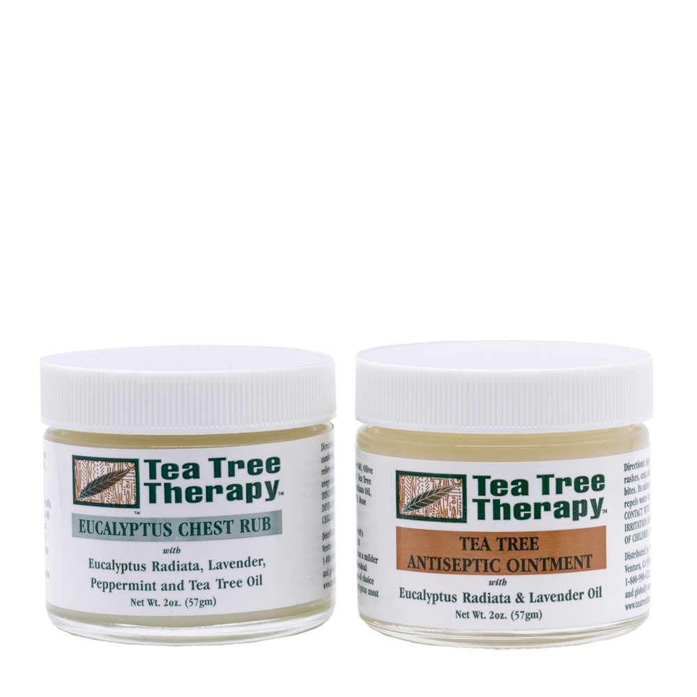 Tea Tree Antiseptic Ointment & Chest Rub Set Natural