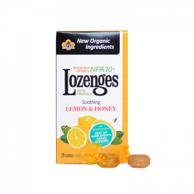 Manuka Honey (10+) & LEMON Throat Drops with Propolis