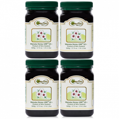 MANUKA HONEY UMF®16+ 2 Month Supply 4x17.5oz