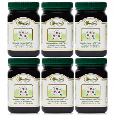 MANUKA HONEY UMF®16+ 3 Month Supply = 6 jars @17.5oz