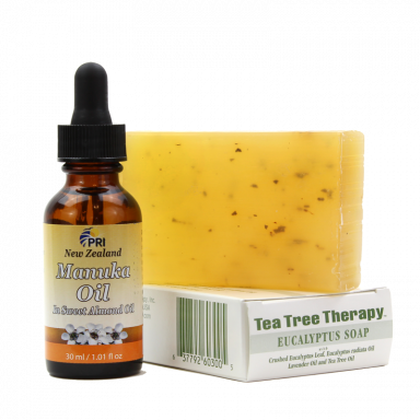 TEA TREE SOAP (3.5oz) & MANUKA OIL (1.01floz) SET