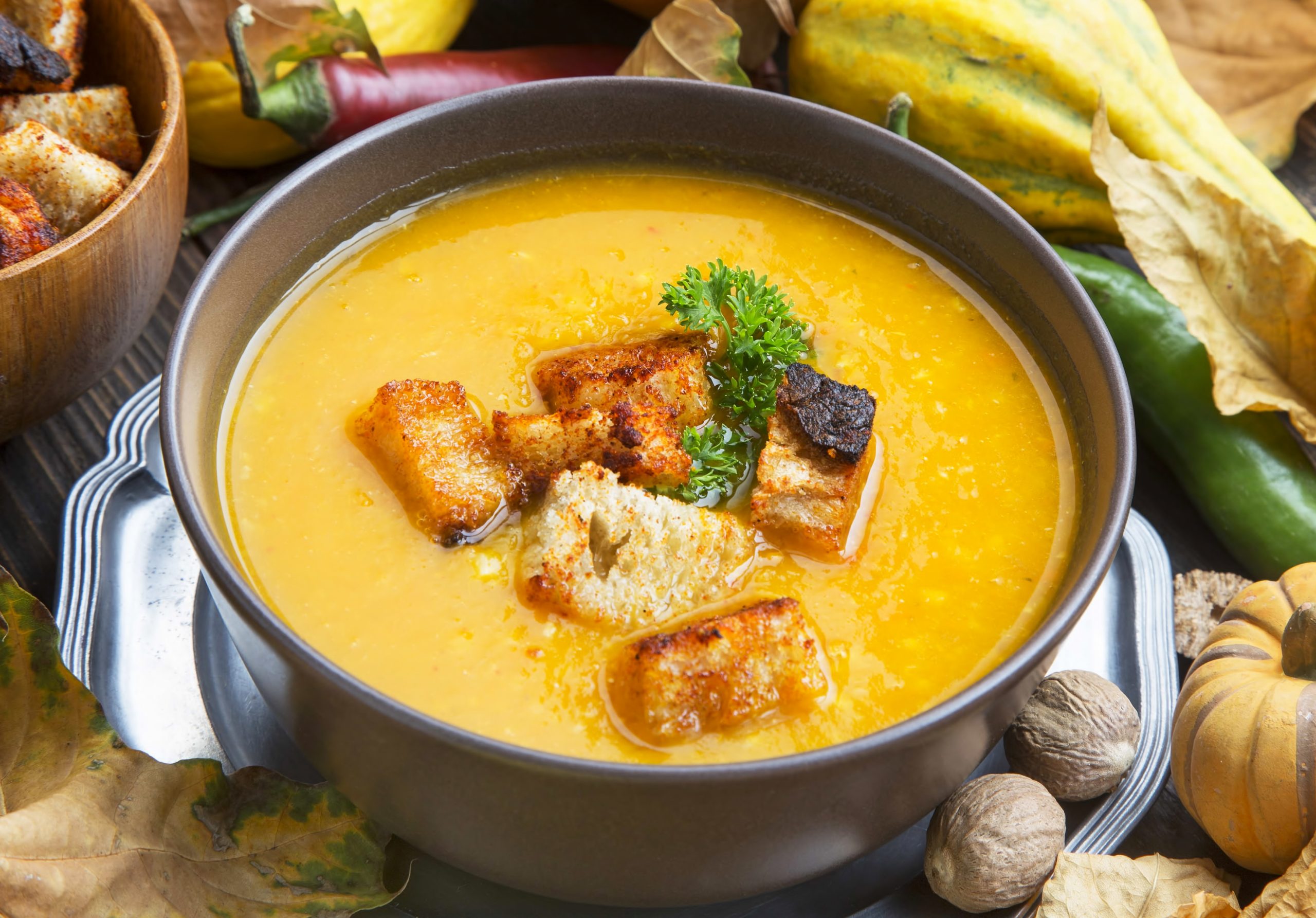 Blue Borage Honey Squash Soup – Perfect for Winter!