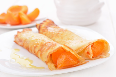 French Crepes with Manuka Honey and Apricots
