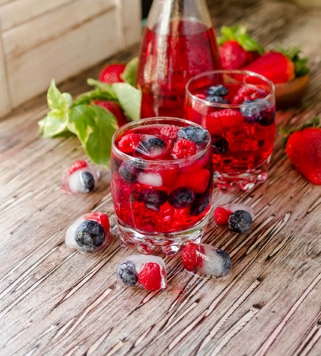 Summer Berry and Raw Honey Sangria