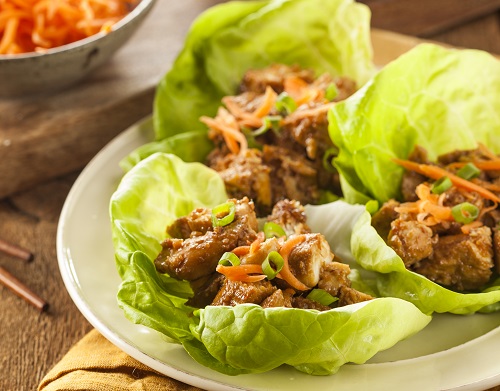 Try This Garlic, Manuka Honey Beef Lettuce Wrap