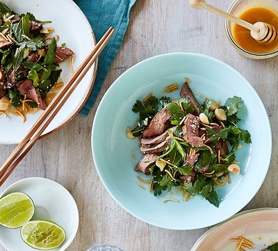 Grilled Lamb with Manuka Honey Dressing