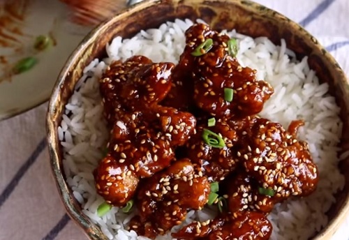 Super Bowl Party Crockpot Meals: Honey Sesame Chicken